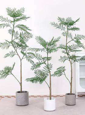 仿真绿植蓝花楹落地盆栽室内大型仿生植物客厅摆件轻奢装饰花假树