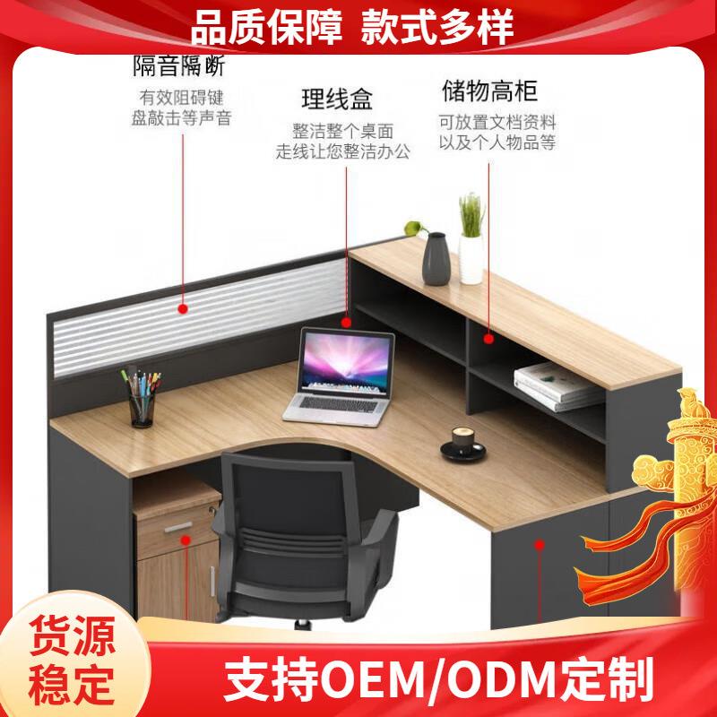 屏风工作位桌椅办公桌椅组合简约现代职员办公2-4-6人位卡座桌子