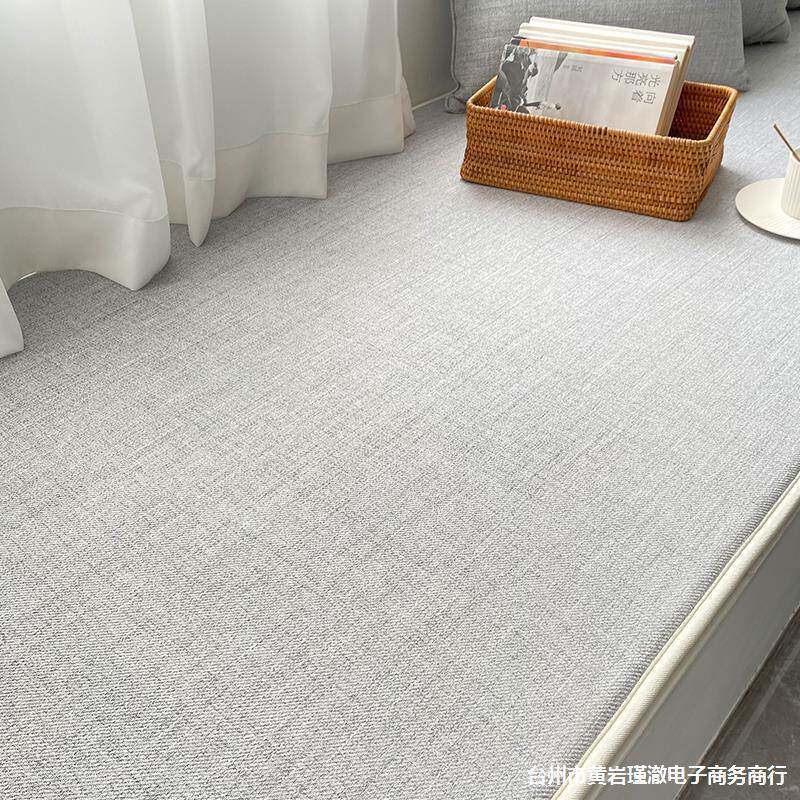 现代简约飘窗垫窗台垫薄款夏季亚麻纯色卧室阳台垫防滑四季垫