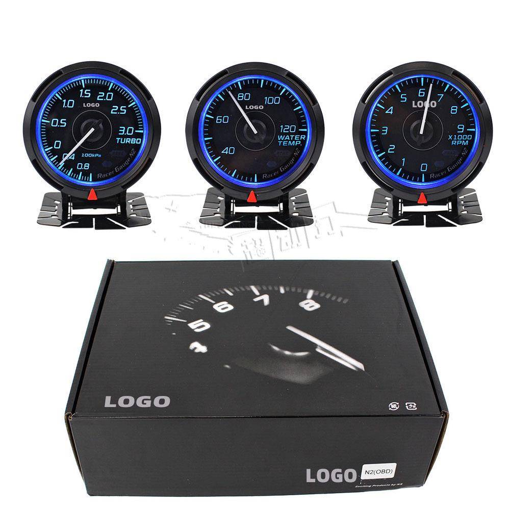 汽车改装OBD仪表水温转速油压涡轮油温带数字显示六联赛车仪表