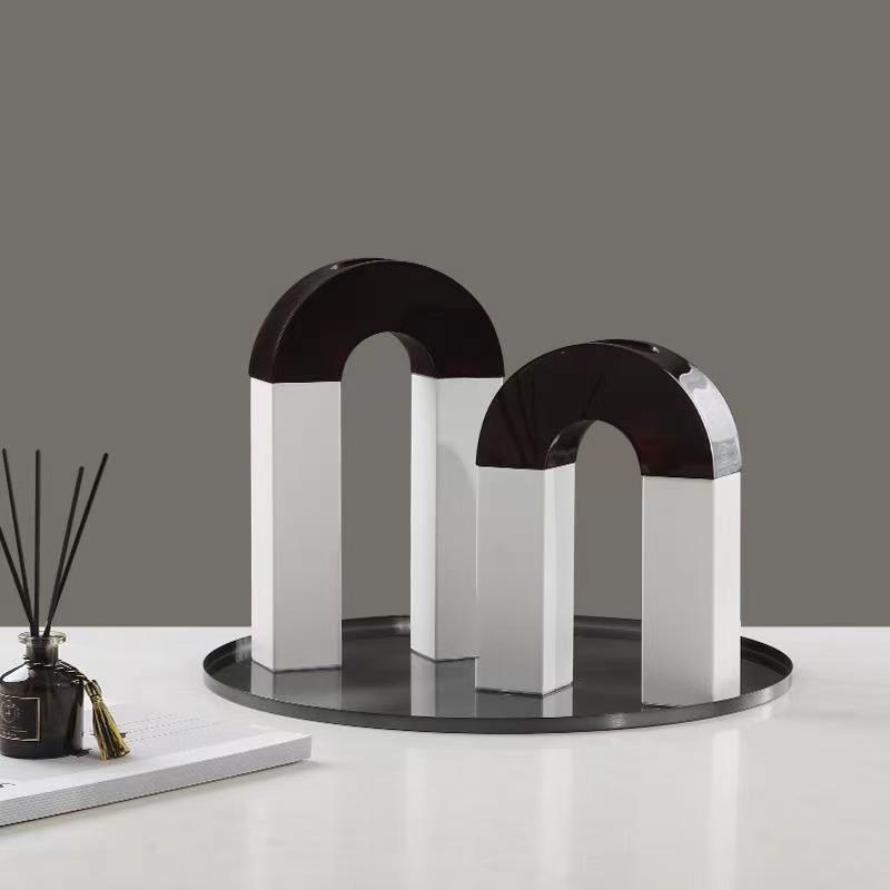 欧式轻奢亚克力金属艺术摆设创意家居桌面客厅电视柜软装饰品摆件