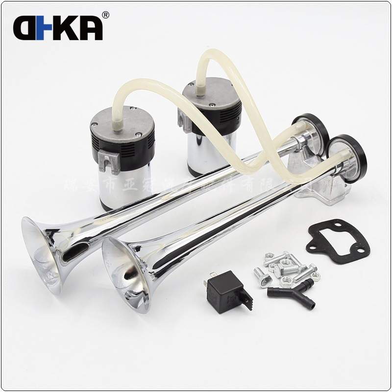 DHKA亚冠-AS176A现货 12V两管双气泵电动泵气喇叭卡车货车改装