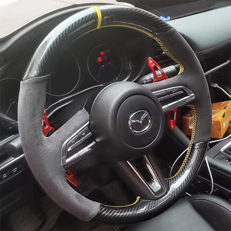 马自达cx30方向盘套真皮23款昂克赛拉次世代CX50把套专用手缝全包