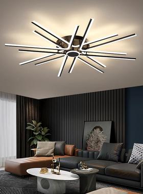 客厅灯简约现代大气极简长条led吸顶灯超亮2023新款中山灯具灯饰