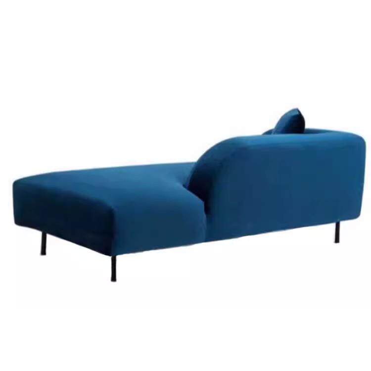 北欧轻奢贵妃椅现代简约深蓝色懒人沙发躺椅主卧网红美人榻太妃椅