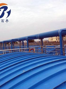 污水池耐酸玻璃钢通风管道DN400废气除臭有机玻璃钢风管安装