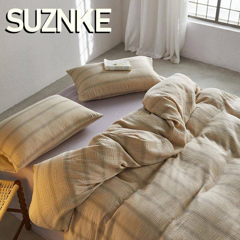 舒尊客||A类复古老钱双层皱皱纱提花床单四件套纯棉全棉床笠被套