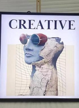 39.4寸HDMI输入4K高清显示器黑色壁挂LCD广告一体机液晶正方形屏