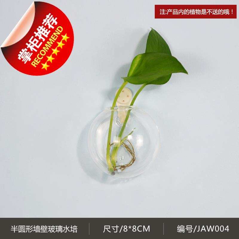 水培花瓶创意透明吊瓶壁挂 客厅墙上插花绿萝玻璃瓶容器 悬挂装饰
