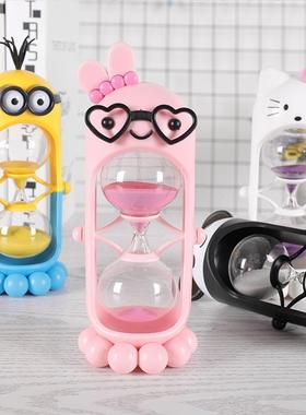 沙漏计时器儿童防摔时间流沙瓶30/60分钟半小时礼物个性创意摆件