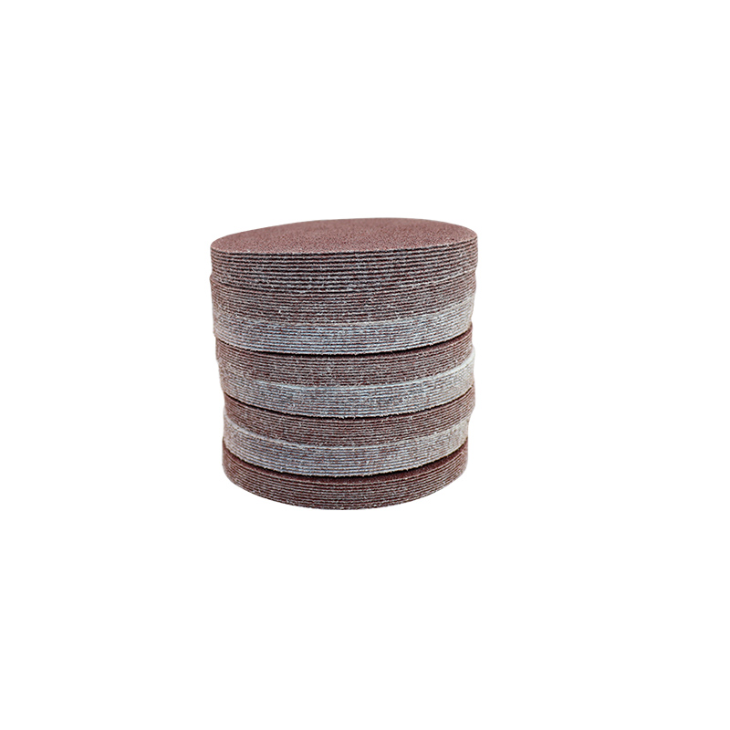 5寸植绒砂纸片红砂圆盘角磨机专用抛光拉绒片自粘气磨机砂纸片