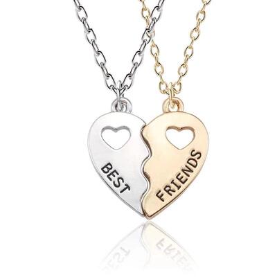 Fashion Best Friends Honey Love Couple Pendant Necklace 2 Pc
