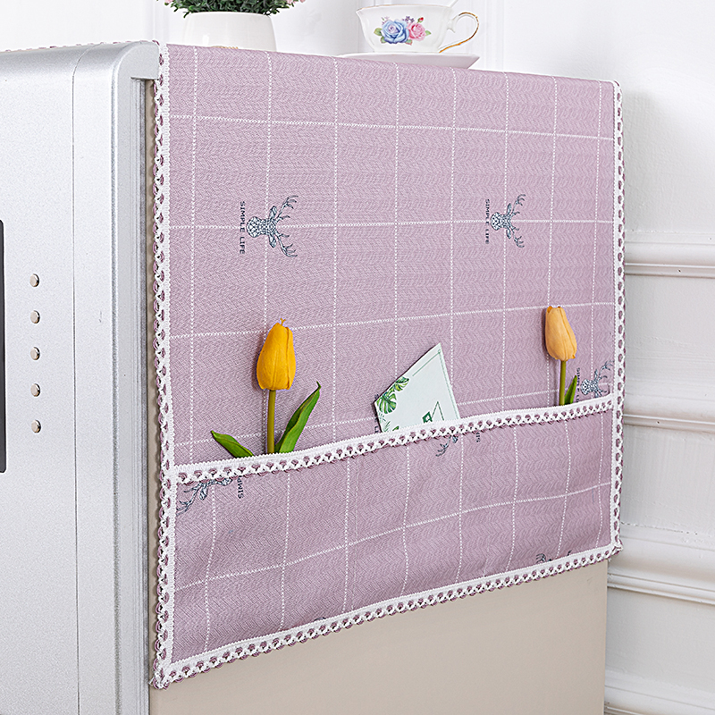 冰箱盖布防尘罩滚筒式洗衣机罩防灰尘布单双开门冰箱罩盖巾