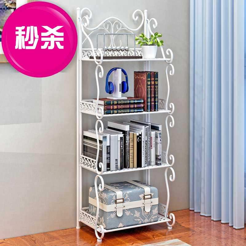 厨房置物架阳台收纳架客厅卧室落地储1物架 浴室卫生间铁艺多层。