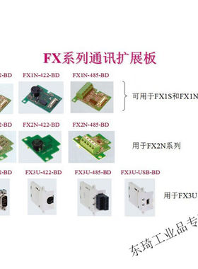 PLC通讯板FX1N/2N/3U/3G-485/422/232/CNV-BDFX3U-USBFX1N-232-B