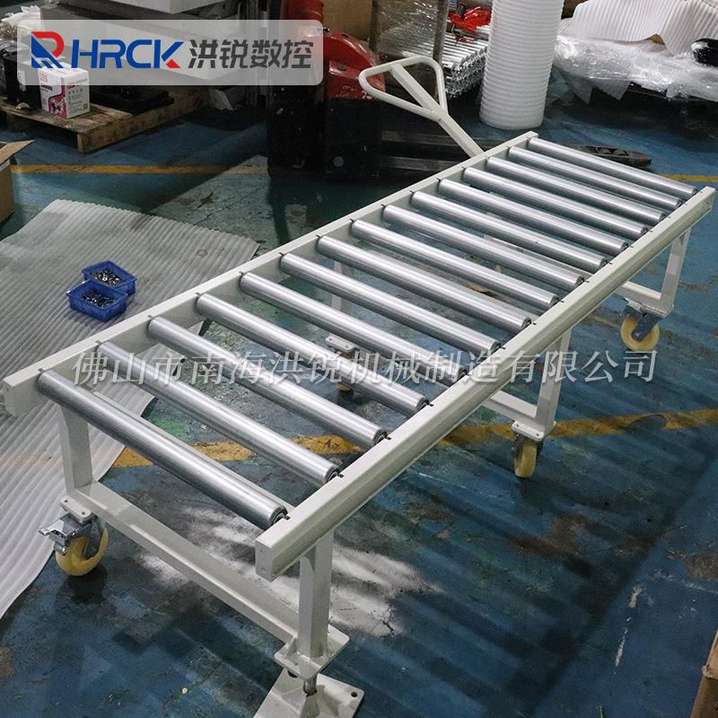 无动力滚筒输送机 家俱厂木料游移手推车 流水线旋转辊台