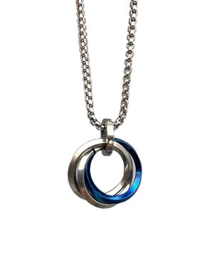 Fashion Three Ring Titanium Steel Pendant Interlocking Hip H