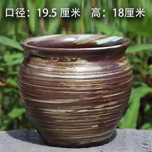 多肉破口花盆创意种花黑色简单好看缺口庭院结实家用口径20厘米幸