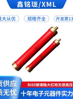 RI80玻璃釉大红袍无感高压电阻300W1K10K20K100K1M2M10M100M1G10G