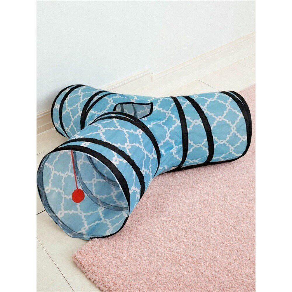 猫咪解闷隧道钻洞多通道三通逗猫神器可折叠拼接大号玩具新款包邮