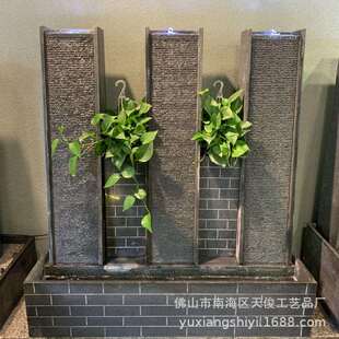 石雕水景喷泉鱼池摆件花岗岩景观工艺品阳台花园水景鱼池喷泉摆件