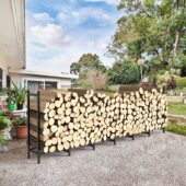 室内外原木收纳架 Log Holder 铁艺柴火架 可拆卸重型 木头木柴架