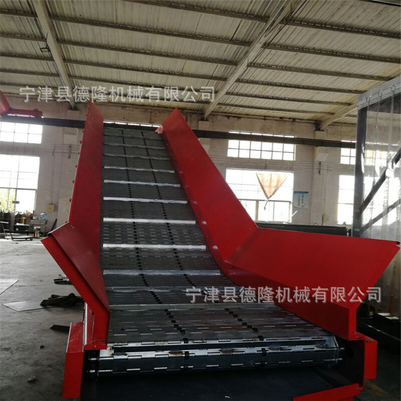 重型板链提升输送机大件床垫沙发运输机大倾角链板输送设备