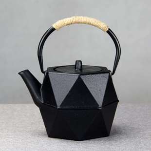 家用简约煮茶器 日本铁壶煮茶壶电磁炉烧水壶泡茶铁壶防烫茶具套装