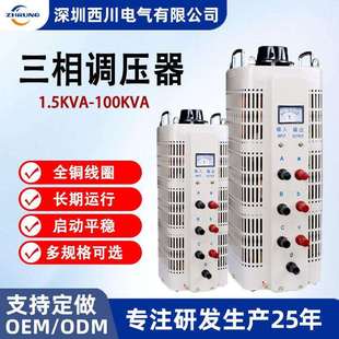 三相调压器380v接触式 交流可调变压器TSGC3 50kv调压器