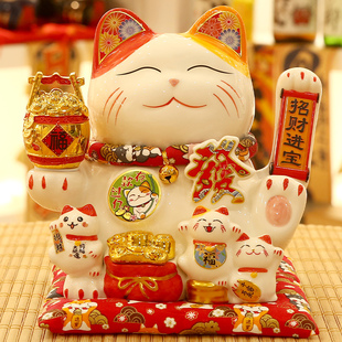 招财猫摆件开业礼物礼品生意兴隆家居客厅店铺收银台摇手自动招手