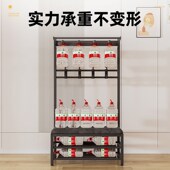 衣帽架落地卧室进门口玄关组合多功能换鞋 凳衣帽架一体简易衣架子