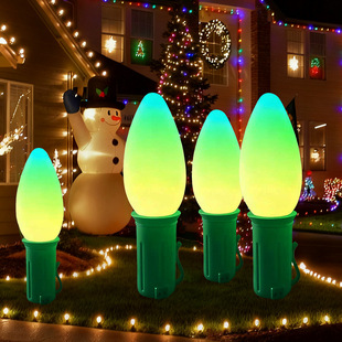 户外庭院灯led灯泡造型落地灯rgb16色可遥控式景观庭院灯批发厂家