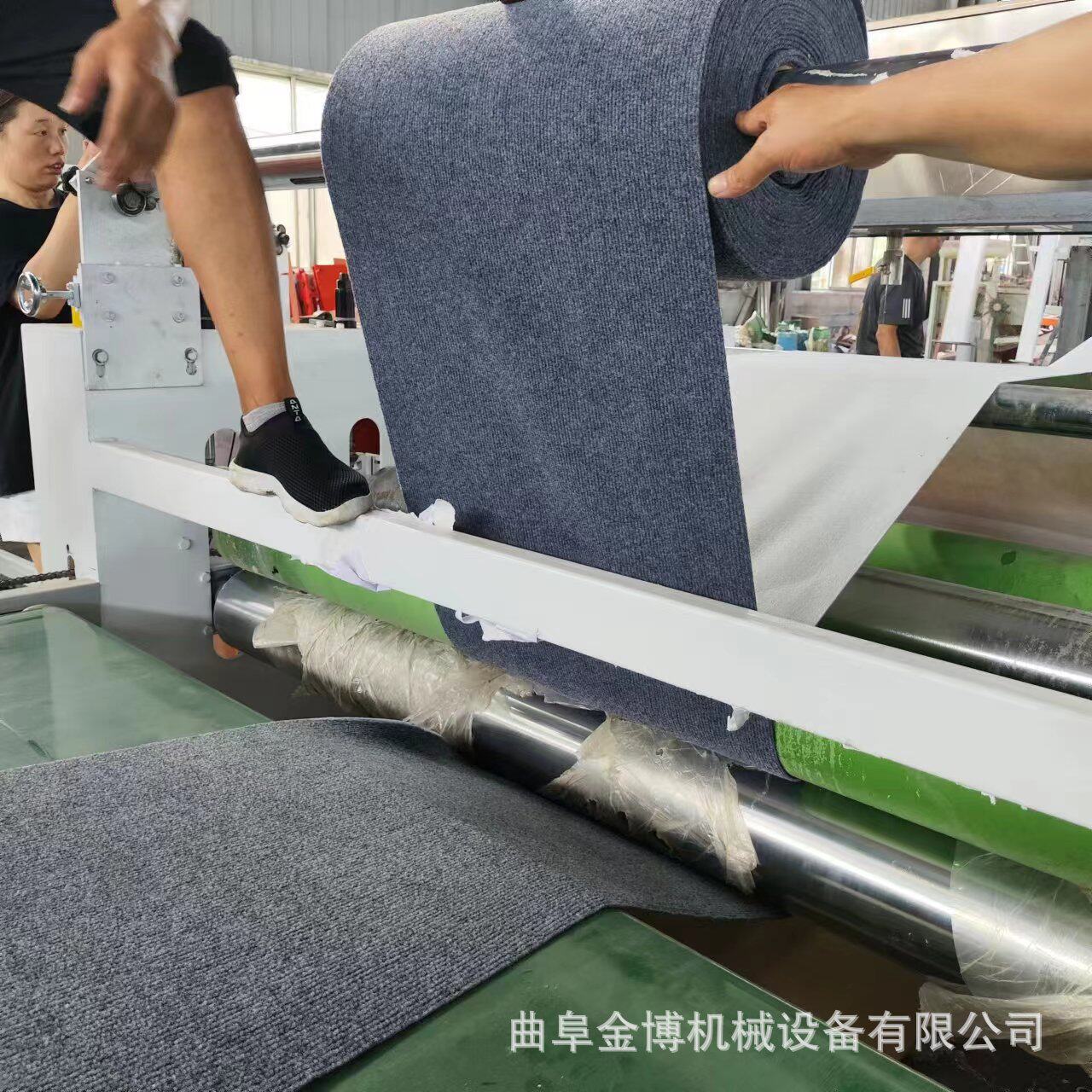 PVC防滑地垫复合机膜上涂胶卷对卷平贴机橡胶地垫隔音垫复合机