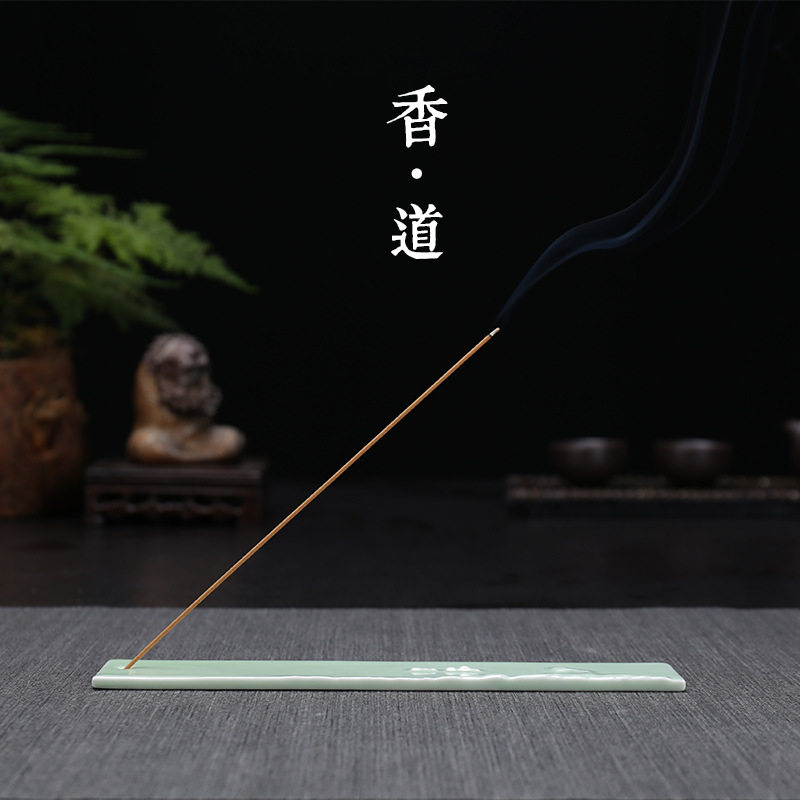 青瓷卧香炉 陶瓷线香香炉香插 创意卧香插 工厂直供
