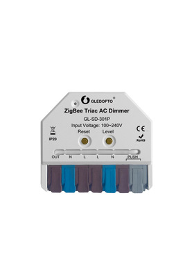 GLEDOPTO新款ZigBee 3.0+2.4G+PUSH切相可控硅调光器LED卤素灯1通