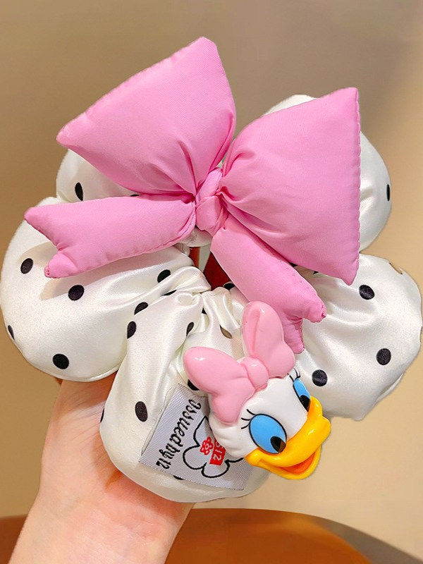 ที่คาดผมมิกกี้ลำไส้ใหญ่สำหรับเด็กน่ารัก 2025 ใหม่สาวน้อยลายสก๊อตยางรัดผมการ์ตูนเครื่องประดับผมที่คาดผมเพื่อผูกผม