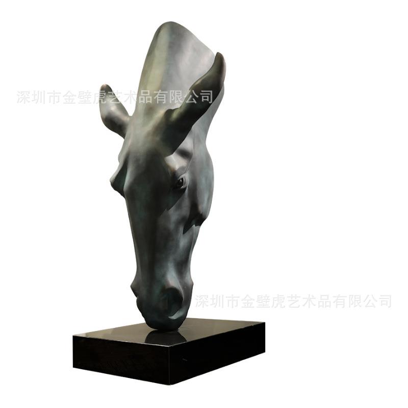 玻璃钢马头雕塑公园写字楼酒店商业中心大型动物摆件源头厂货包邮
