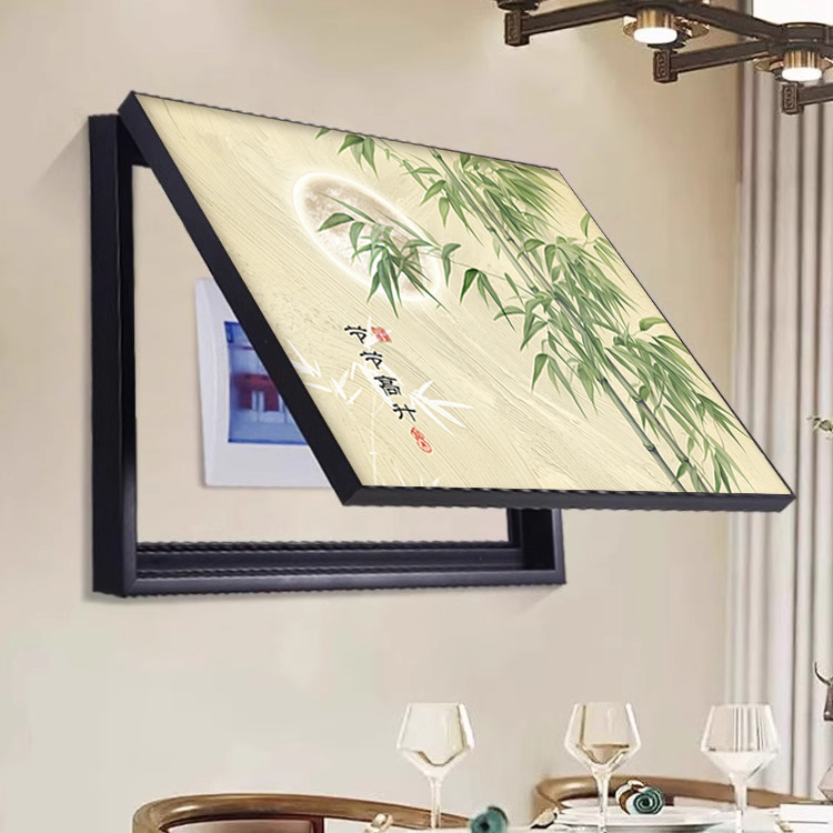 新中式配电箱遮挡挂画
