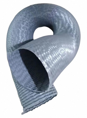 灰色小螺距帆布软管，小螺距钢丝加密的尼龙布风管，灰色帆布软管