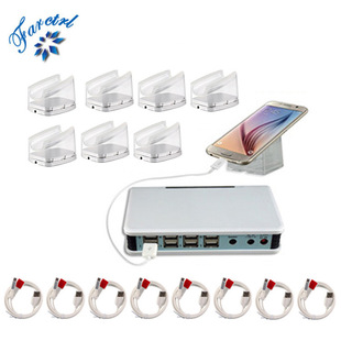 手机防盗器展示架演示体验台充电一拖八路报警防盗主机