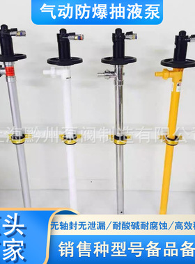 直销油桶泵 HD-A1+SS304-1200mm 气动插桶泵油桶泵手提式气动抽液