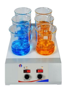 HSHA-6D多联磁力搅拌器 6联9联大容量磁力搅拌机数显恒温可调速