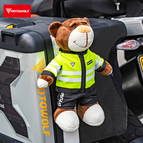 摩托车公仔电动车装饰品小熊挂件