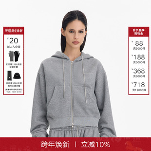 复古慵懒风拉链开衫 Called 美式 新款 外套 Back连帽卫衣女2025秋季