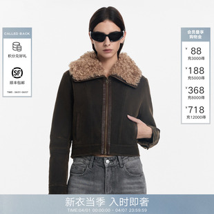 Called 系列 Current 复古毛领夹克 外套女25冬季 新款 Back短款