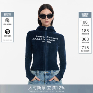 CALLED 复古印花显瘦百搭减龄上衣 BACK连帽外套女2026春夏新款