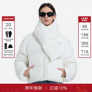 围巾领百搭90白鹅绒短款 新款 外套 BACK羽绒服女2025年冬季 CALLED