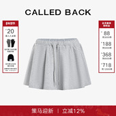 新款 CALLED BACK官方直营半身裙女2025秋季 高腰纯色运动休闲短裙