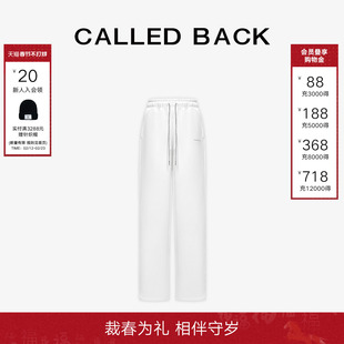 Called Back女士休闲裤2026春季新款纯色烫钻抽绳百搭运动阔腿裤