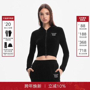 连帽短款 Called 百搭显瘦时尚 新款 上衣 Back黑色短外套女2025秋季